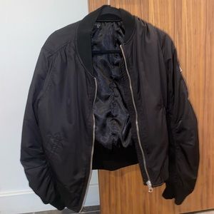 Black bomber jacket